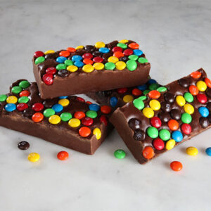 Chocolate Fudge with M&Ms