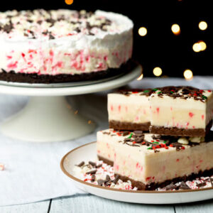 White Chocolate Peppermint Cheesecake